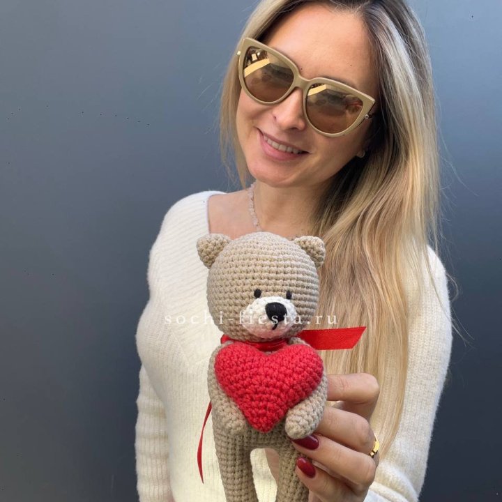Мишка с сердцем ручной работы в Новочеркасске