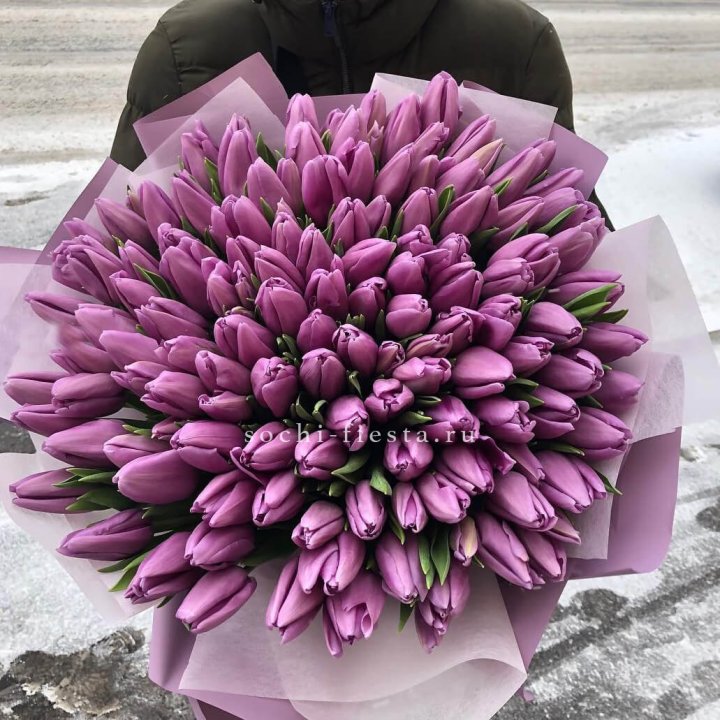 101 сиреневый тюльпан в Новочеркасске