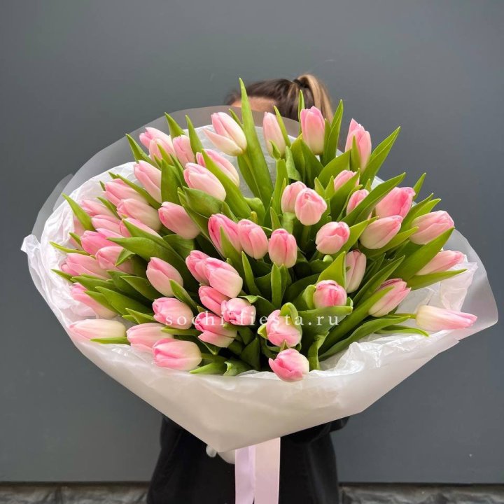 Букет тюльпанов нежно-розовых в Новочеркасске
