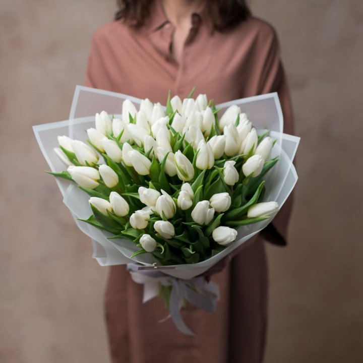 51 белый тюльпан в Новочеркасске