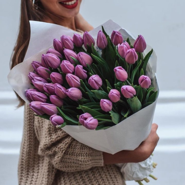 39 сиреневых тюльпанов в Новочеркасске